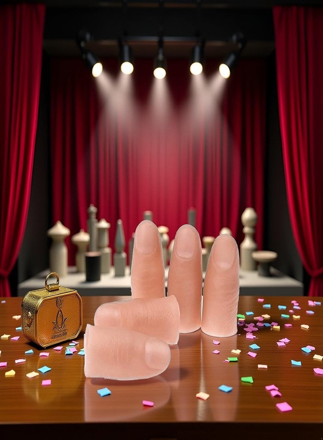 Jizlan 5 Pcs/Set Magic Trick Fingers Fake Thumb Tips Stage Show Prop Prank Novelty Magic Kits and Accessories - Image 4